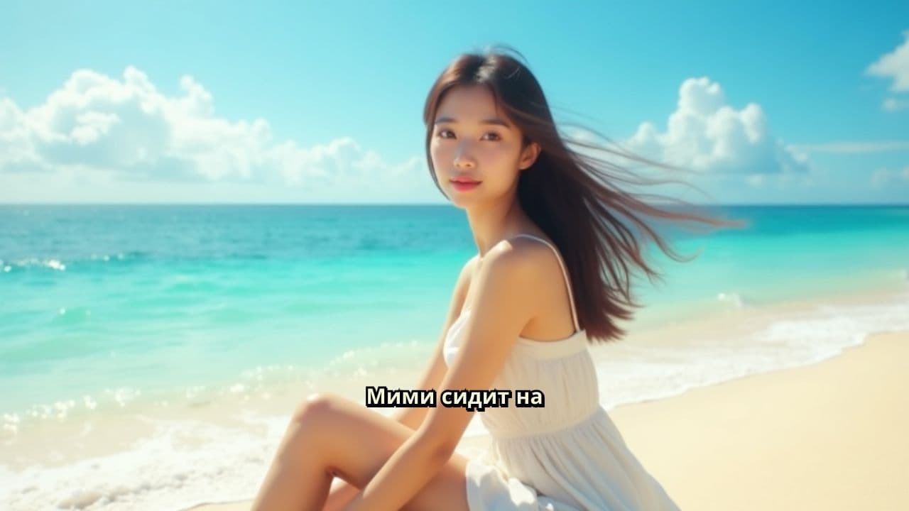 Мими и Пикачу на пляже