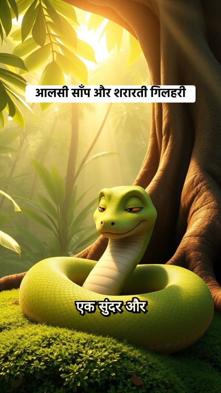 आलसी साँप और शरारती गिलहरी