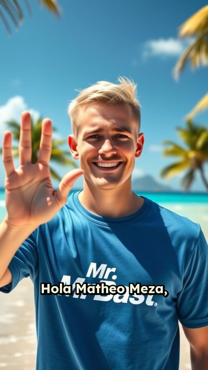 Mensaje de Mr. Beast para Matheo