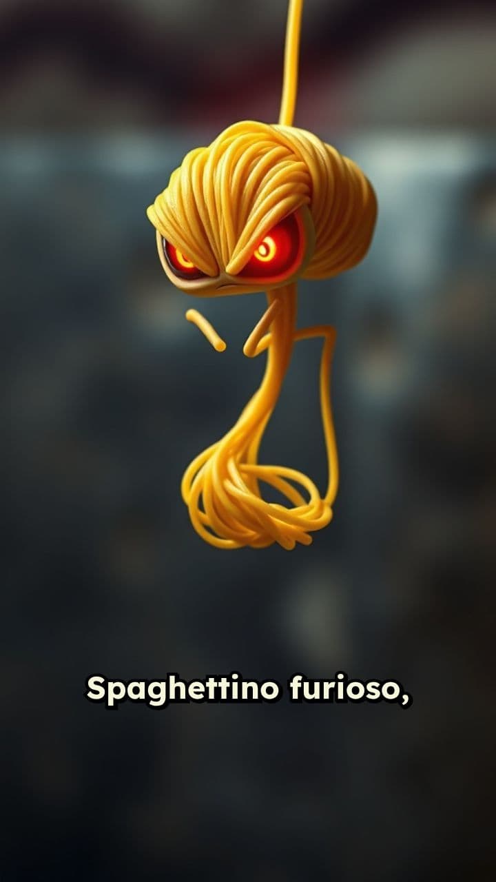 Spaghettino Furioso: El Pasta Enfadado
