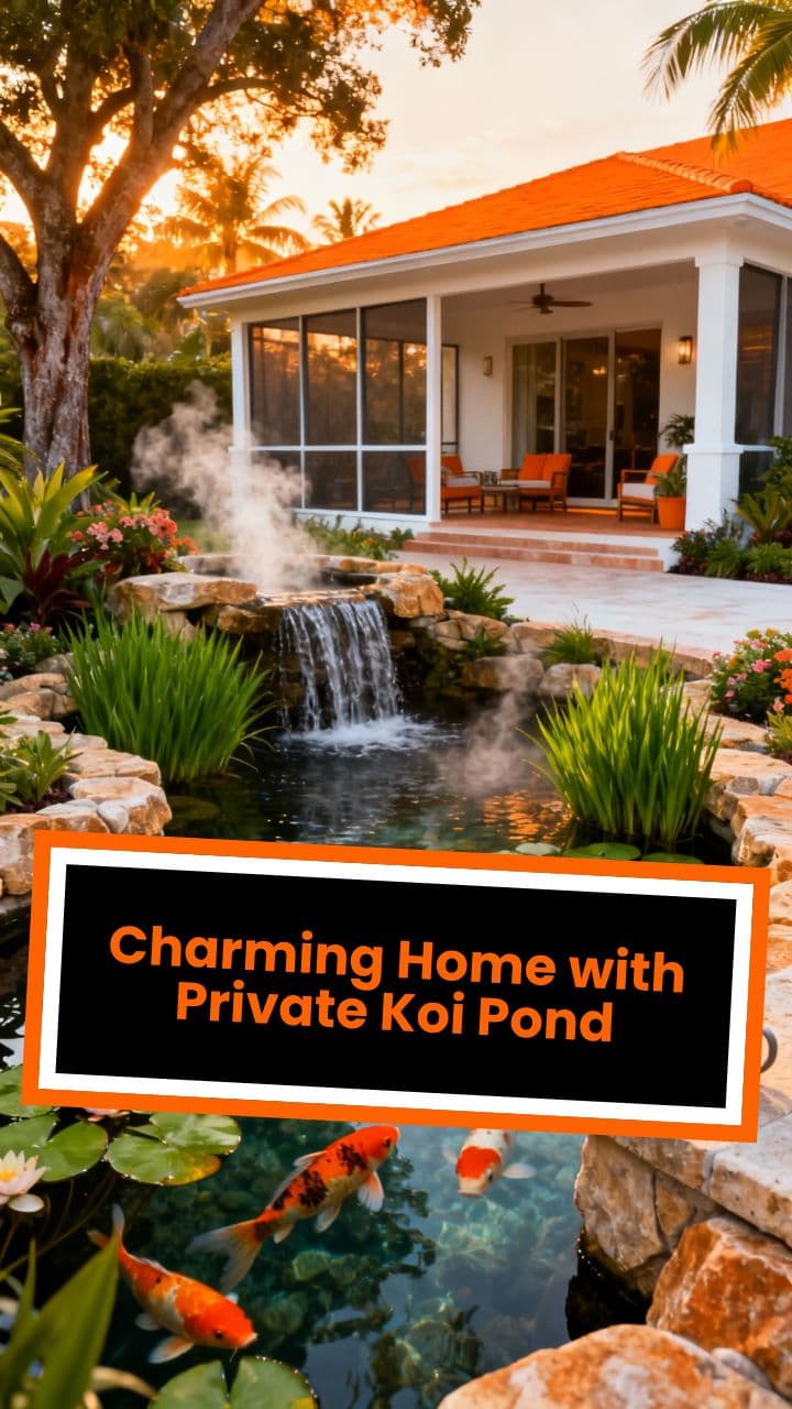 Charming Home with Private Koi Pond
