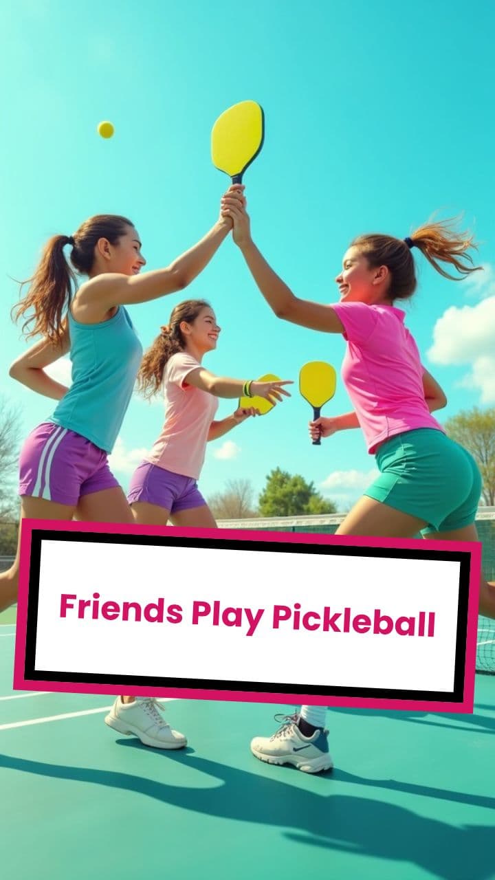 Friends Play Pickleball