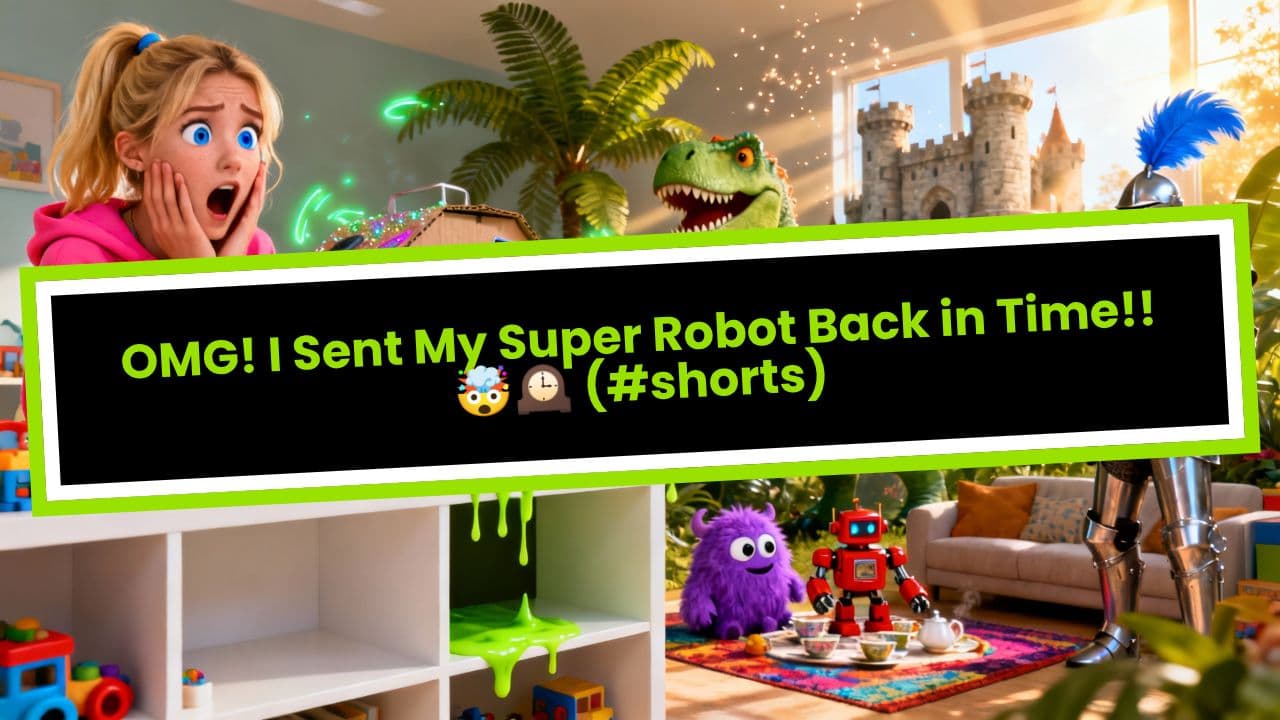 OMG! I Sent My Super Robot Back in Time!! 🤯🕰️ (#shorts)