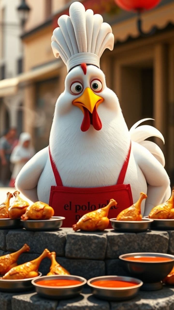 Pollos asados al carbón Poloc