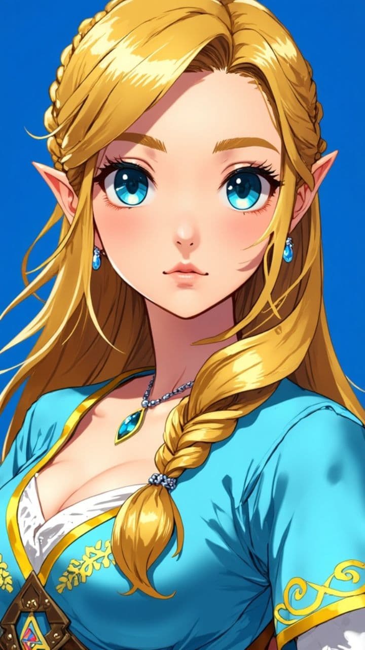 Serene Zelda-Style Character Portrait Animation