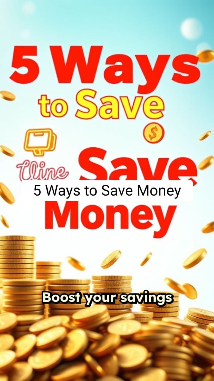 5 Ways to Save Money