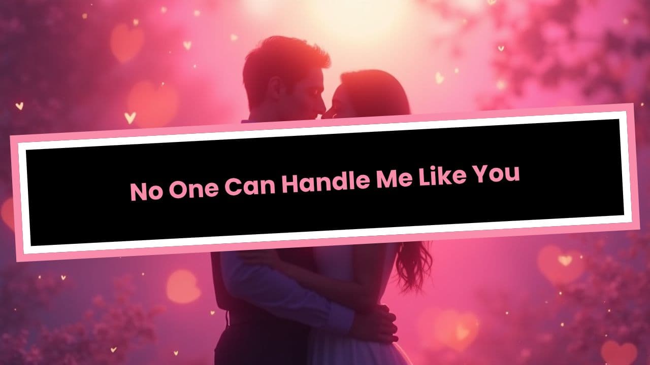 No One Can Handle Me Like You