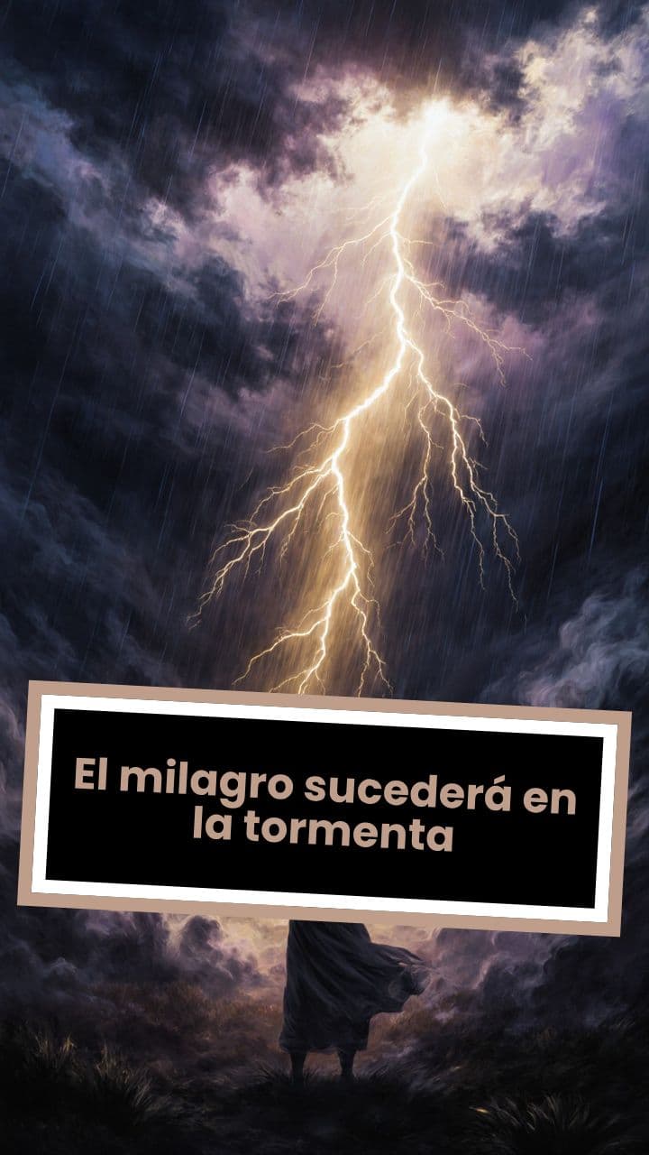 El milagro sucederá en la tormenta