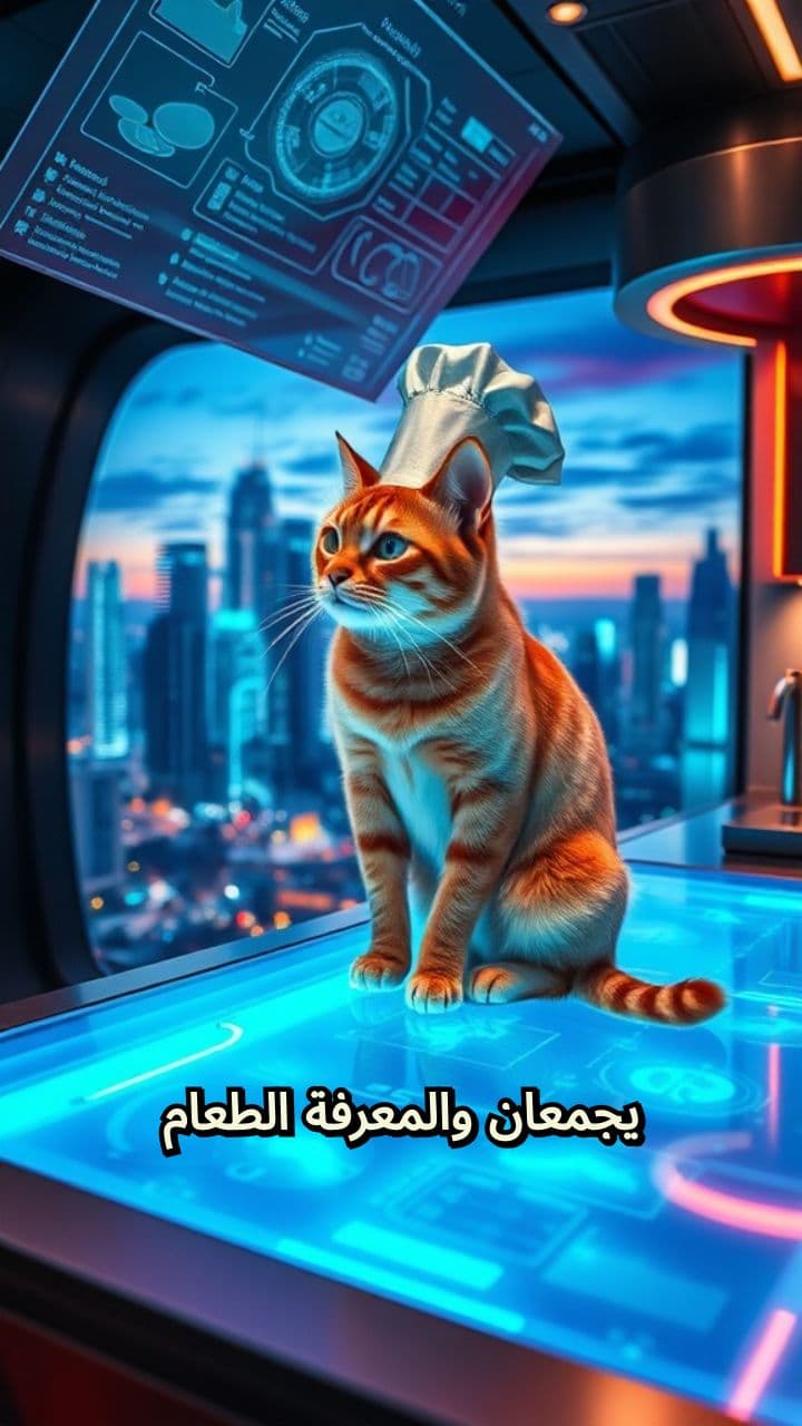 القط المعلم والطباخ