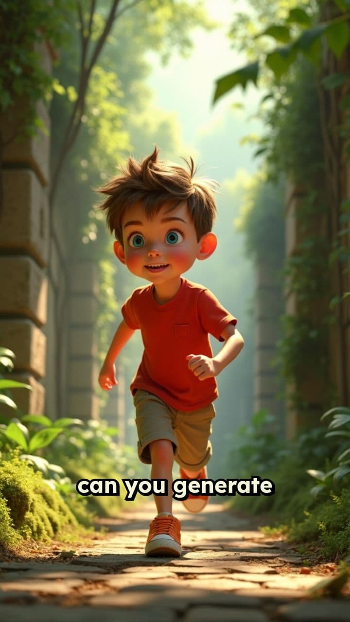 Cartoon Boy in Temple Run Game