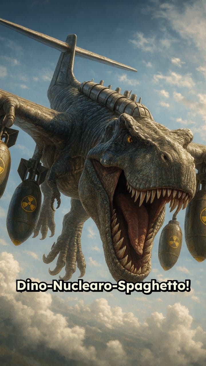 Dino-Nuclearo-Spaghetto: Il Volo Assurdo