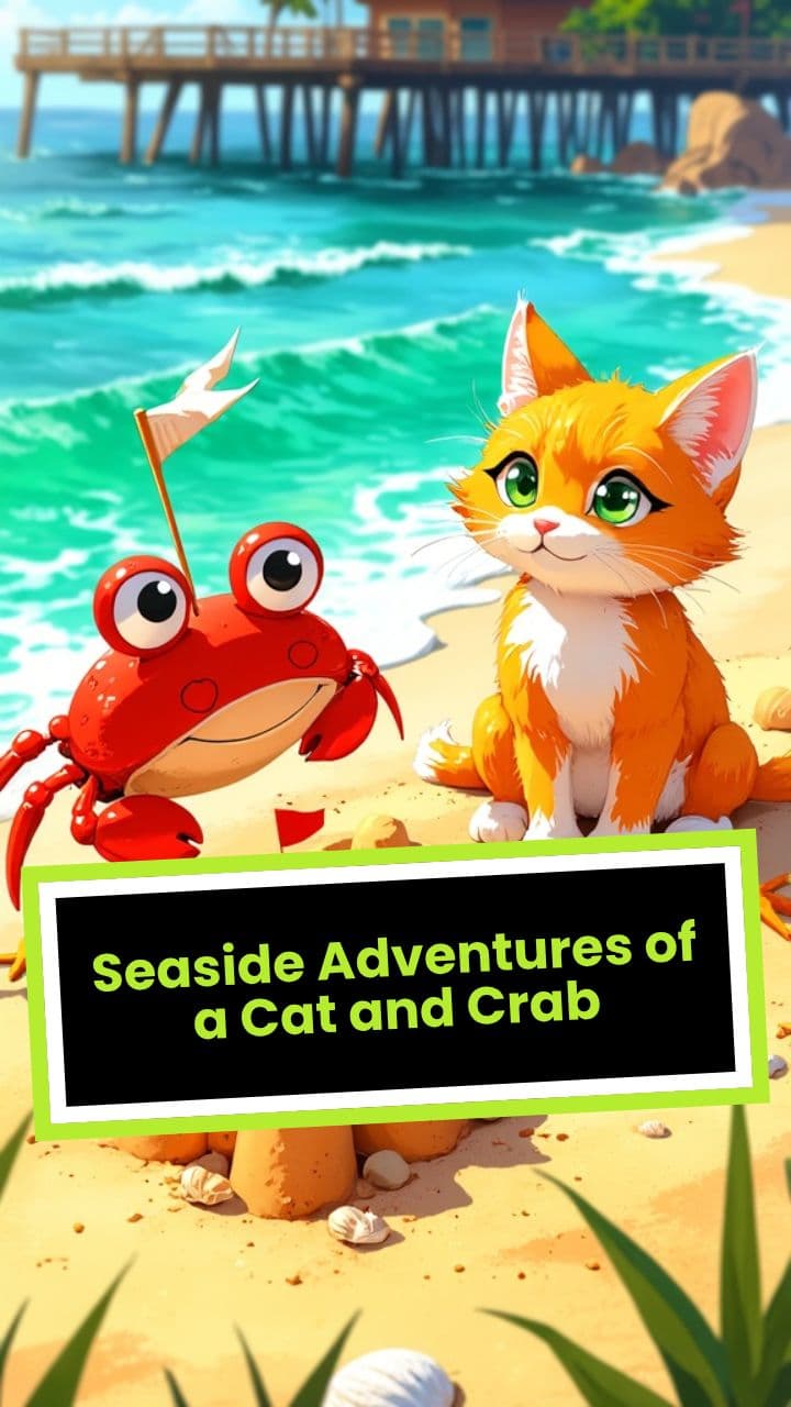 Seaside Adventures of a Cat and Crab