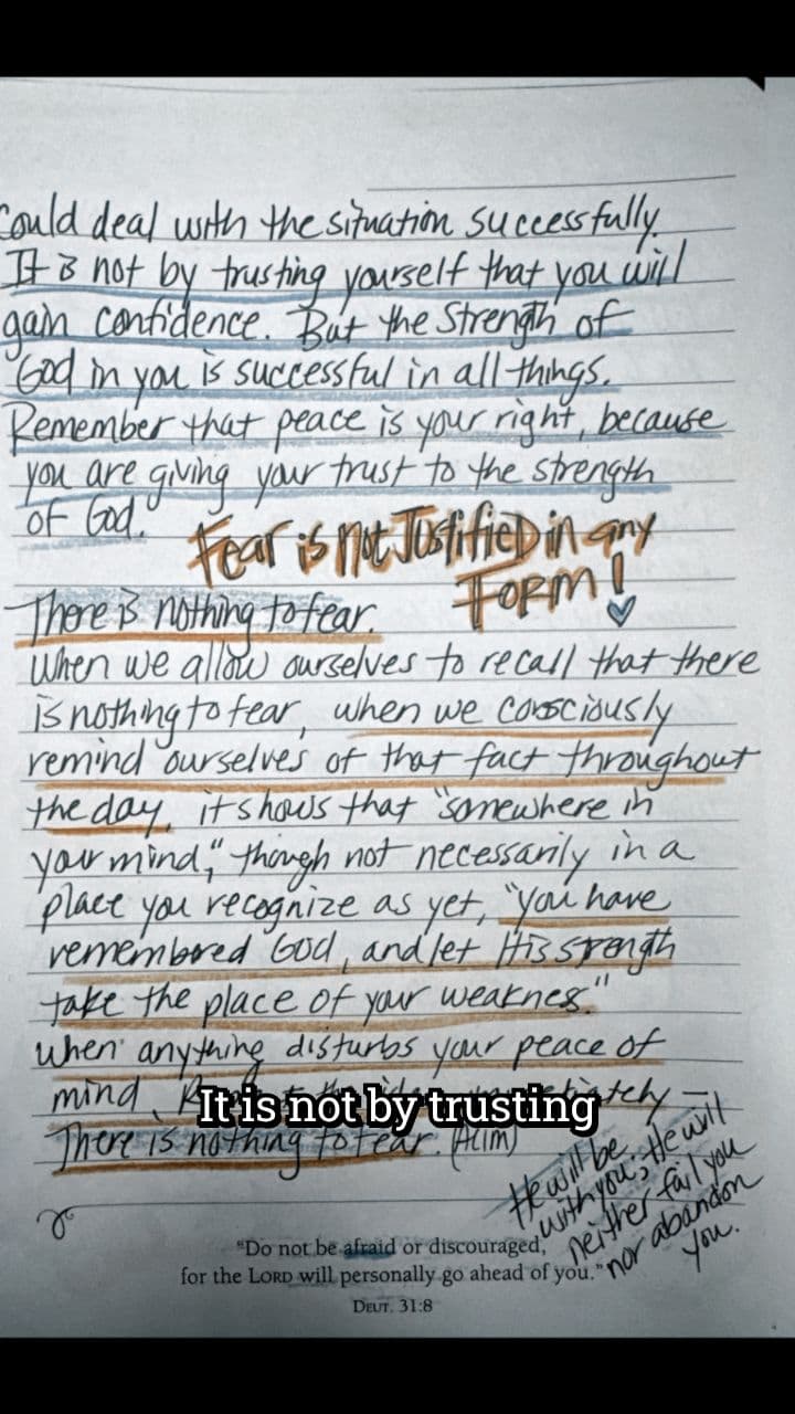 Trust in God's Strength