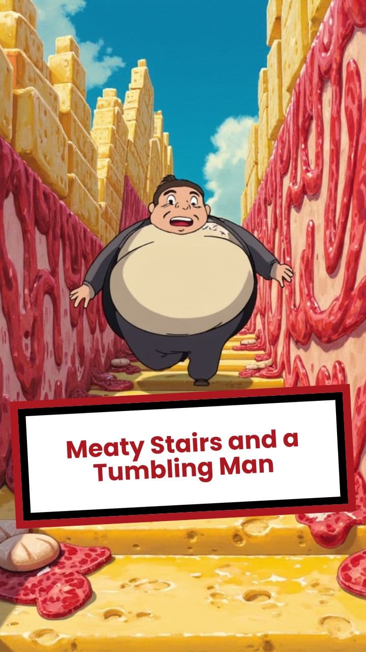 Meaty Stairs and a Tumbling Man