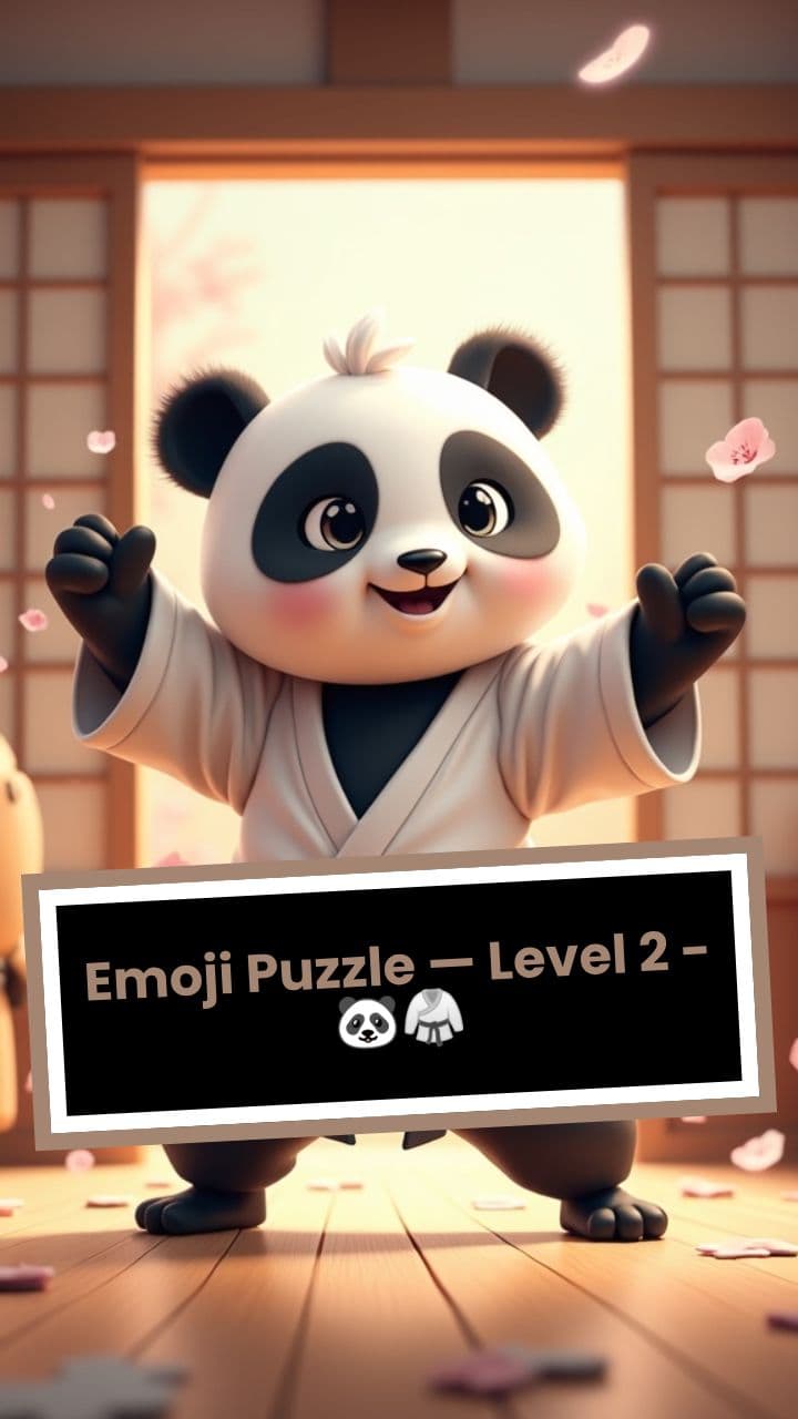 Emoji Puzzle — Level 2 - 🐼🥋