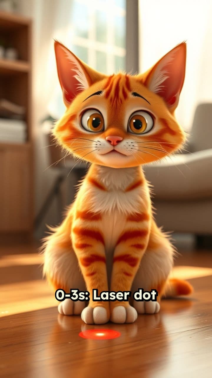 Cat vs. Laser Dot: A Playful Battle