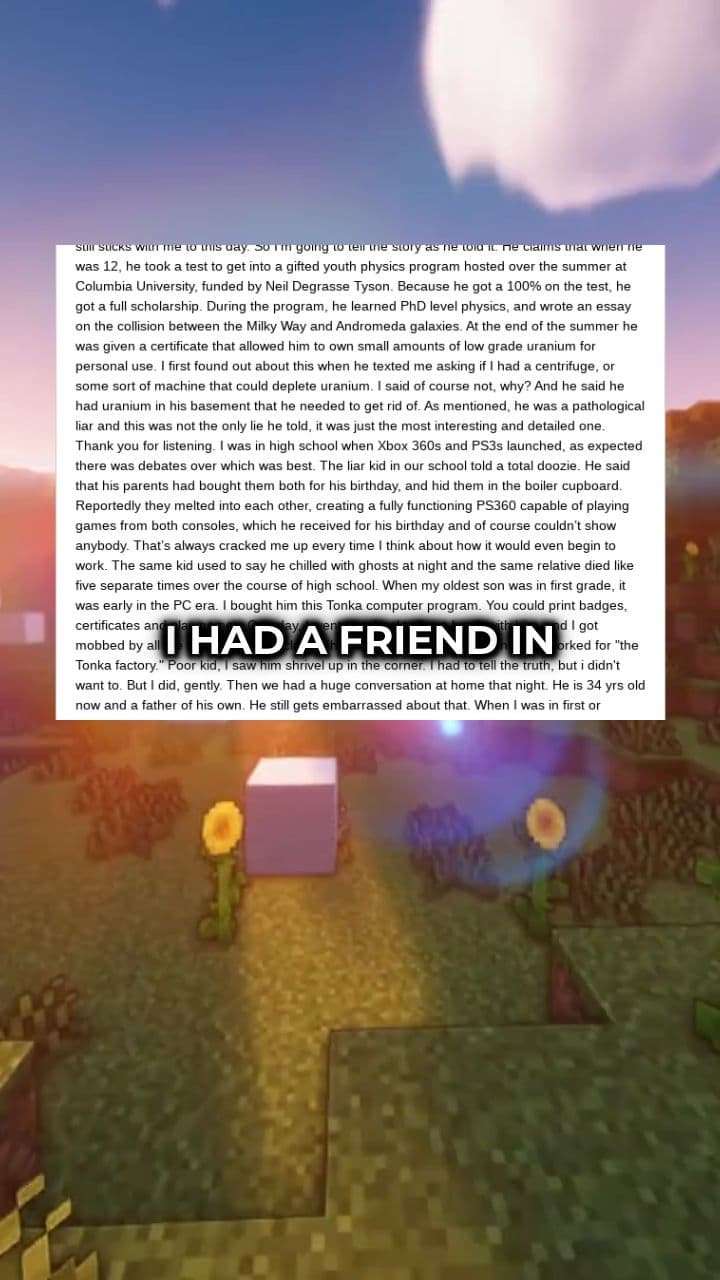 Childhood Lies and Imaginative Tales