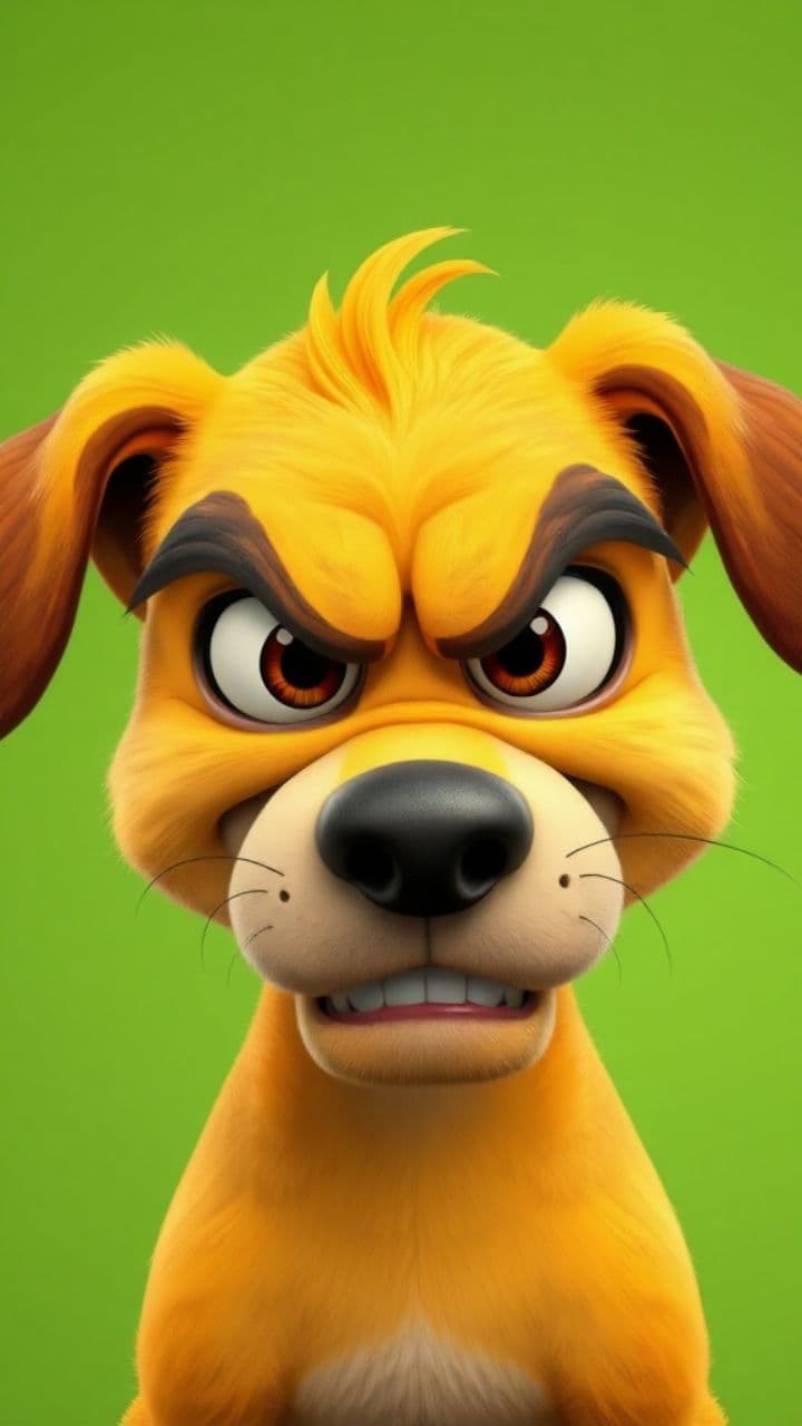 Angry Cartoon Dog