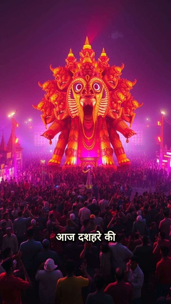 दशहरे की रात का दृश्य