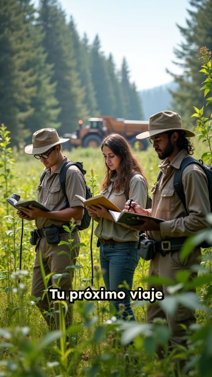 Biólogos protegiendo el ecosistema en proyectos industriales