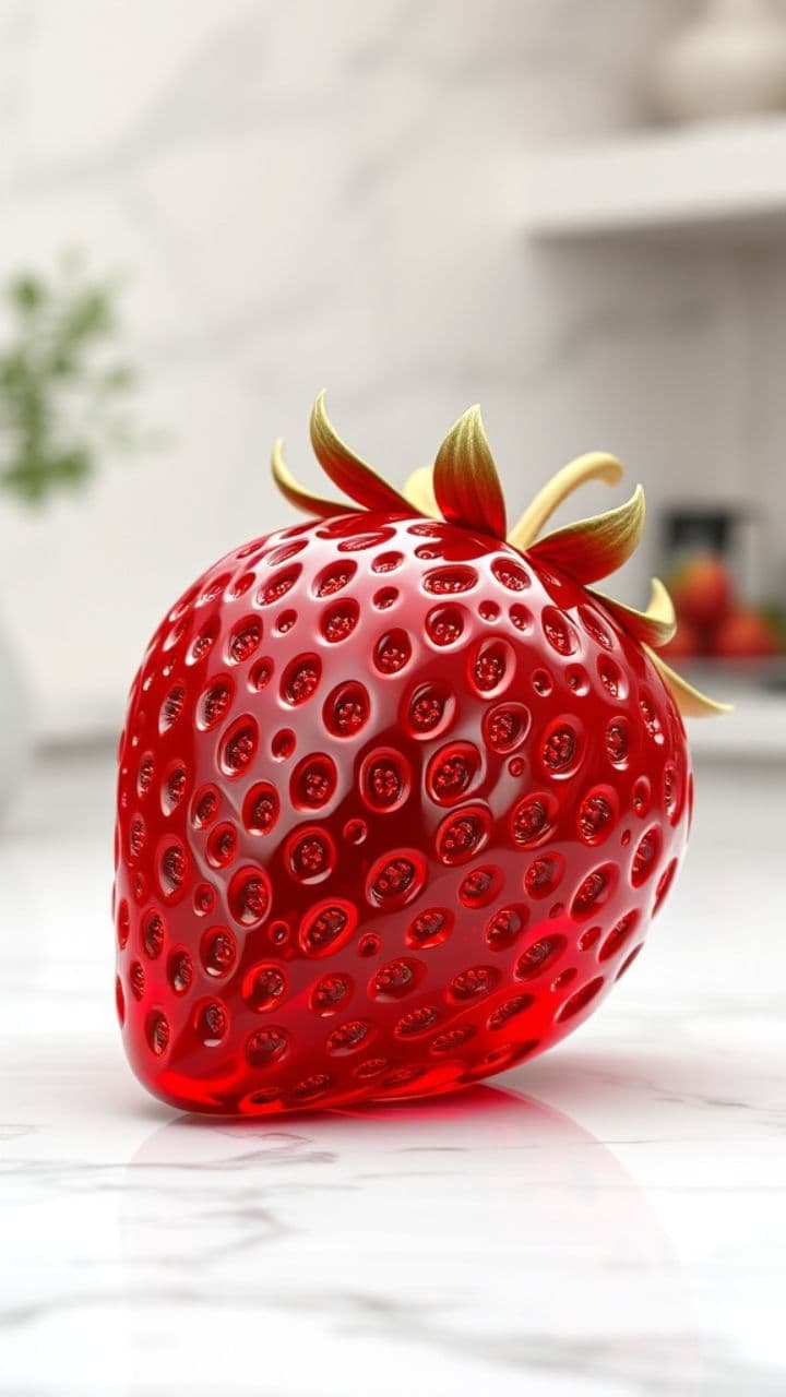 Glass Strawberry Slices