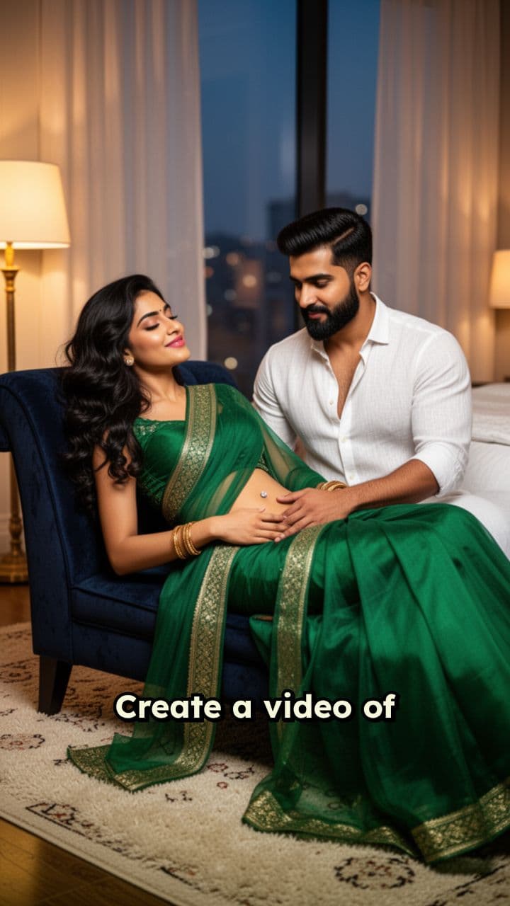 Romantic Couple in Saree