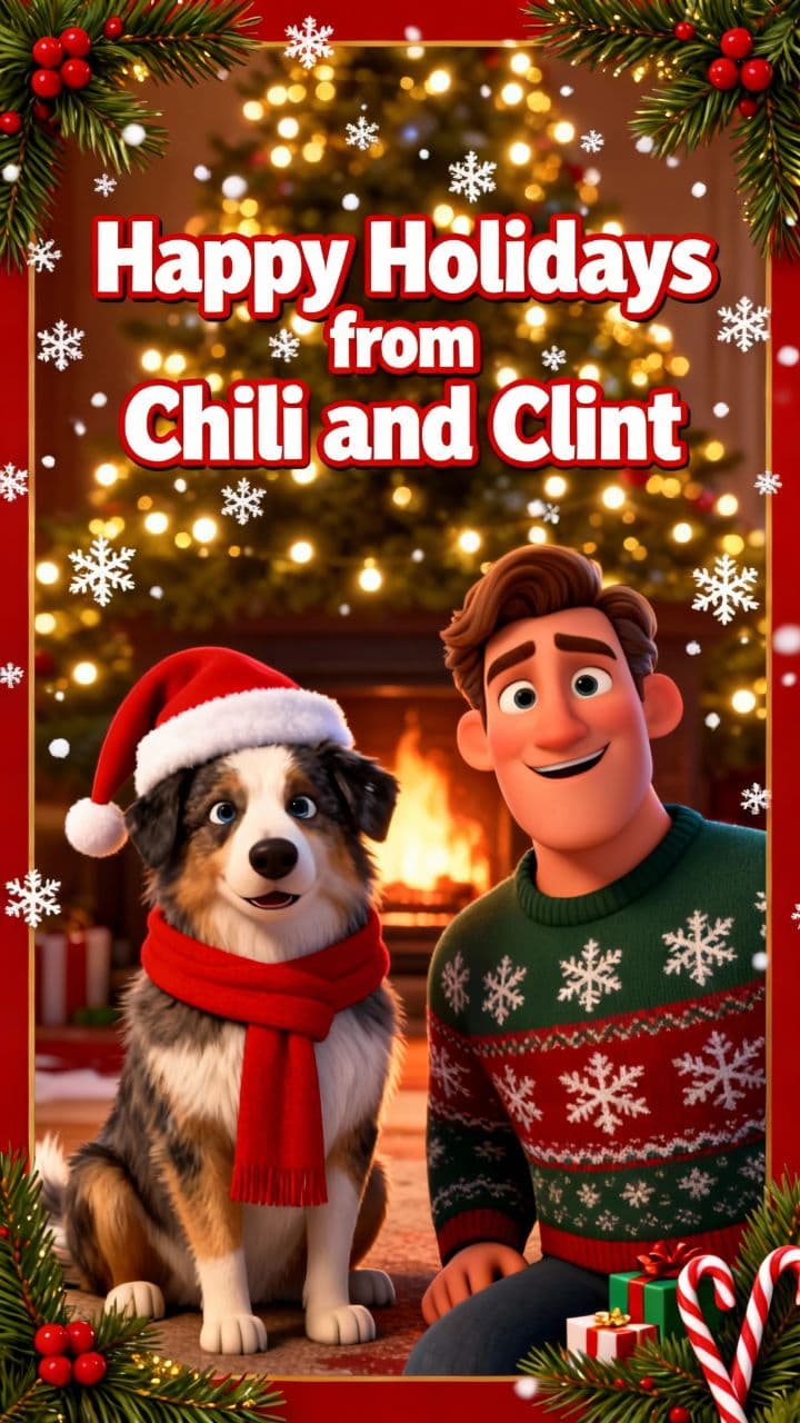 Happy Holidays from Chili and Clint