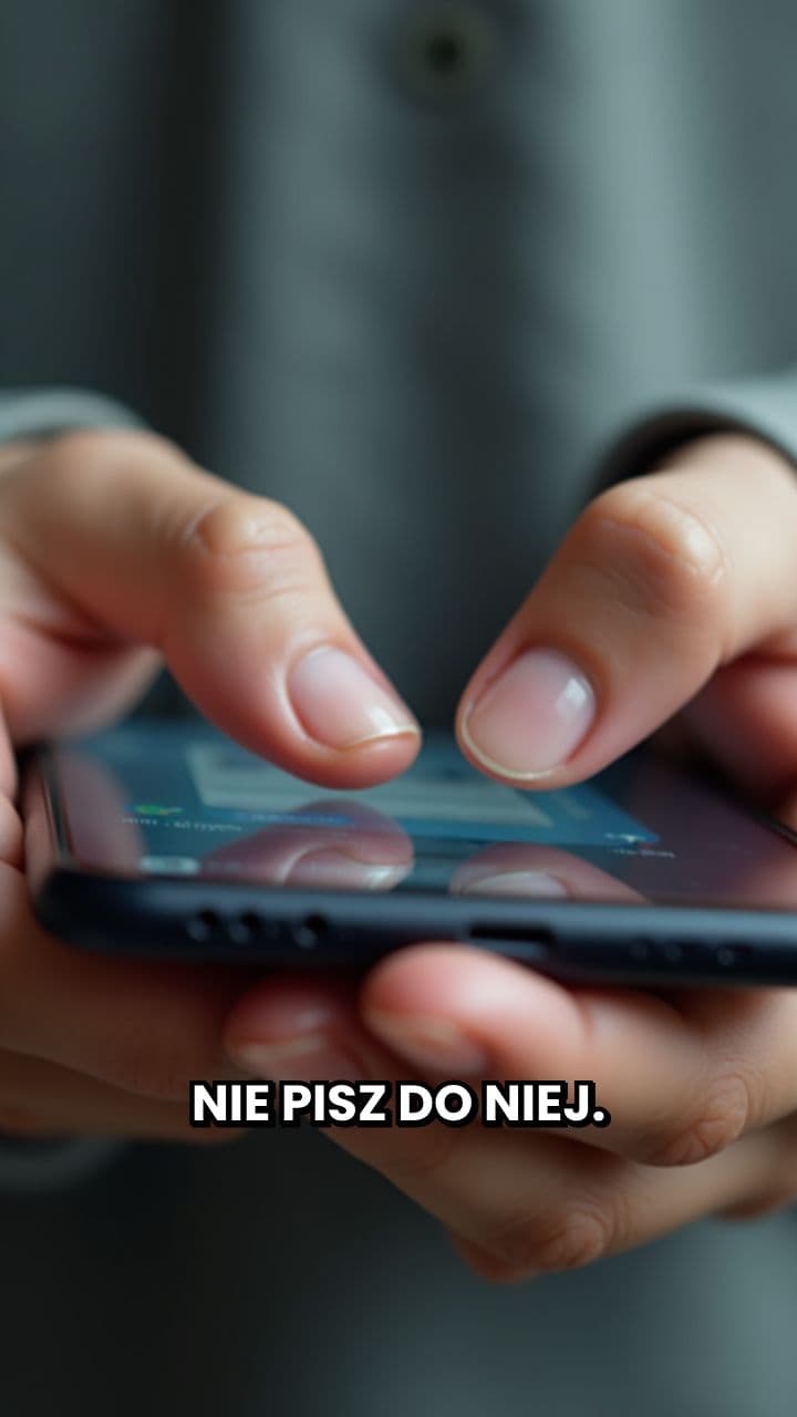 Nie pisz do niej – to kluczowe!