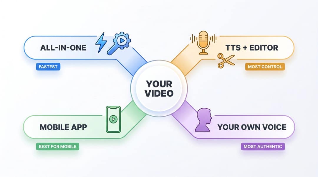 4 Free Ways to Add AI Voice to Video (And When to Use Each)