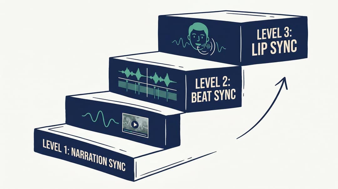 How to Sync AI Voice to Video: 3 Levels Explained
