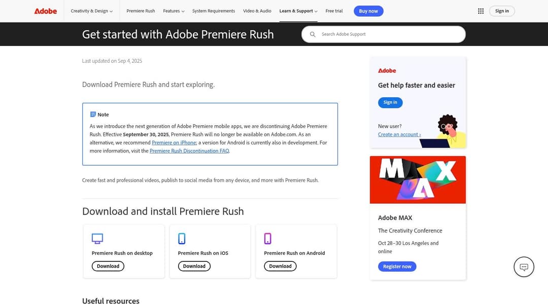 Adobe Premiere Rush