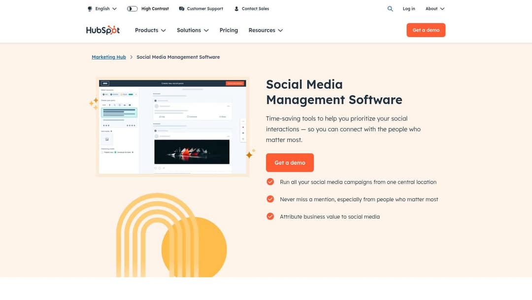 HubSpot Social Report Template
