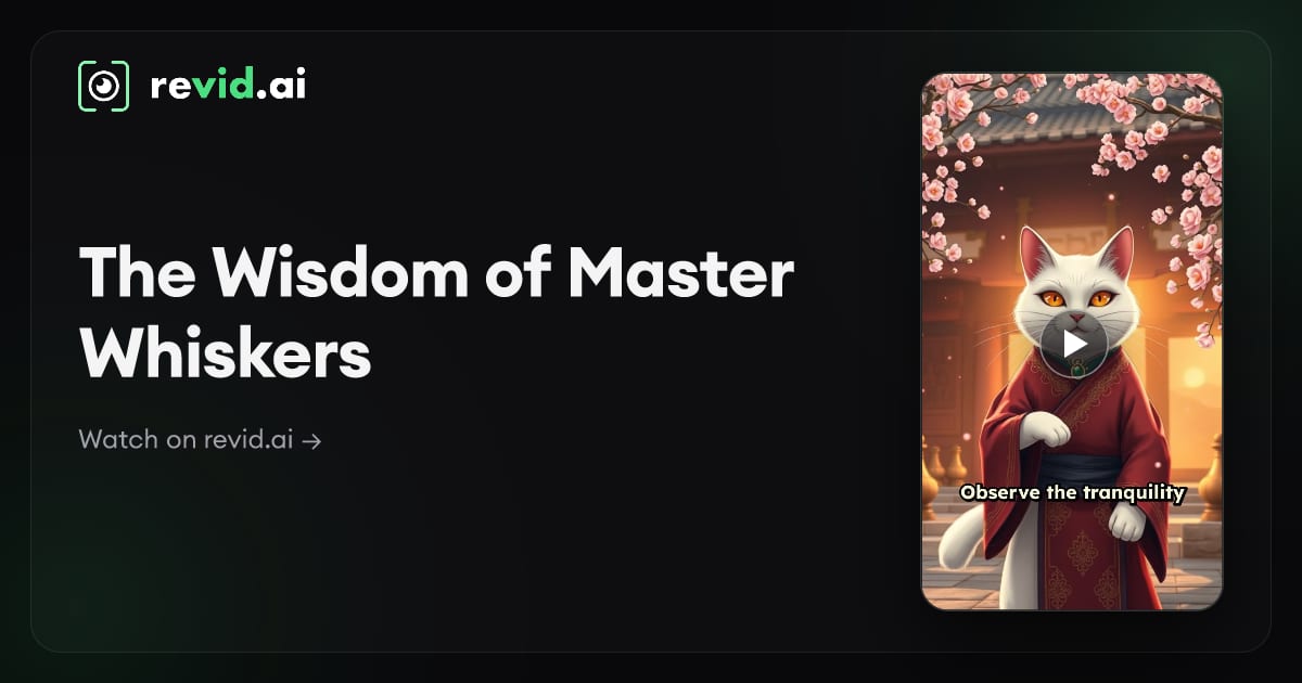 The Wisdom of Master Whiskers | revid.ai