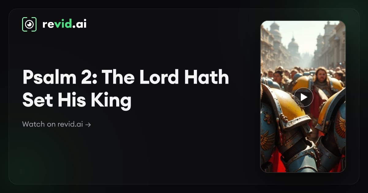 Psalm 2: The Lord Hath Set His King | revid.ai