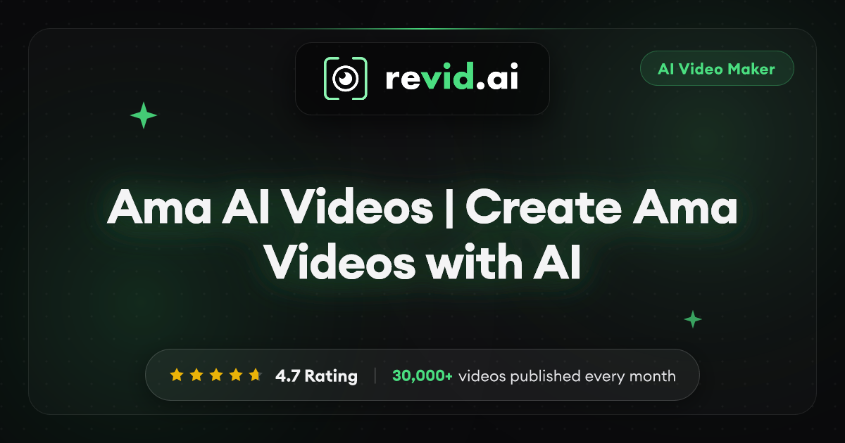 Ama AI Videos | Create Ama Videos with AI