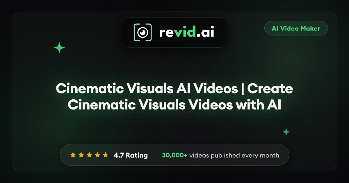 Cinematic Visuals AI Videos | Create Cinematic Visuals Videos with AI