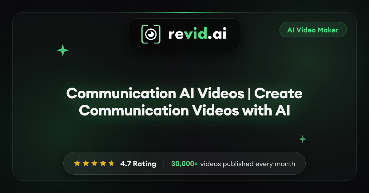 Communication AI Videos | Create Communication Videos with AI