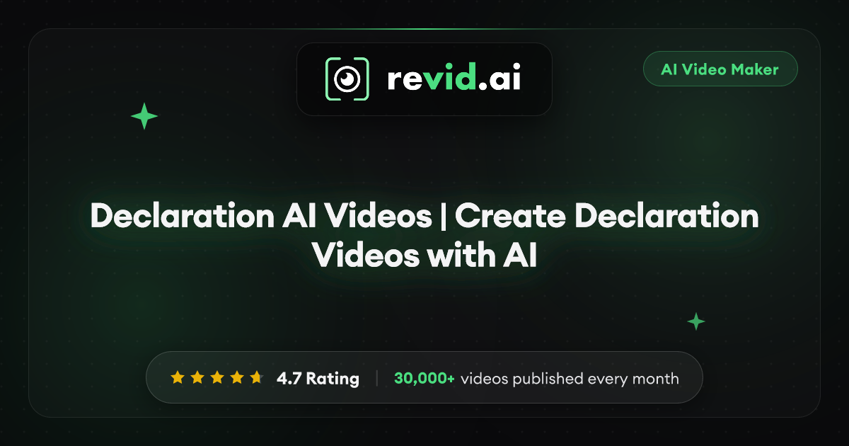 Declaration AI Videos | Create Declaration Videos with AI