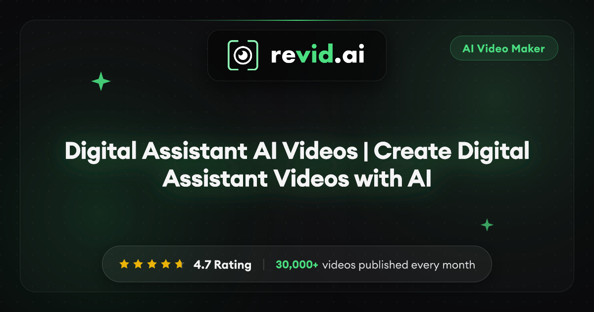 Digital Assistant AI Videos | Create Digital Assistant Videos with AI