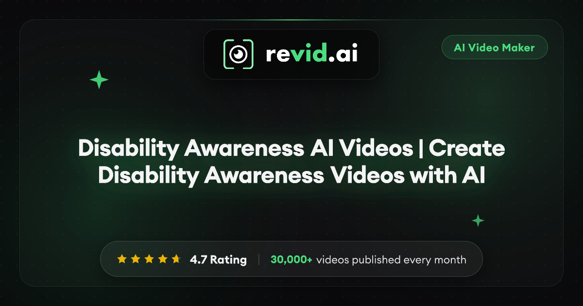 Disability Awareness AI Videos | Create Disability Awareness Videos with AI