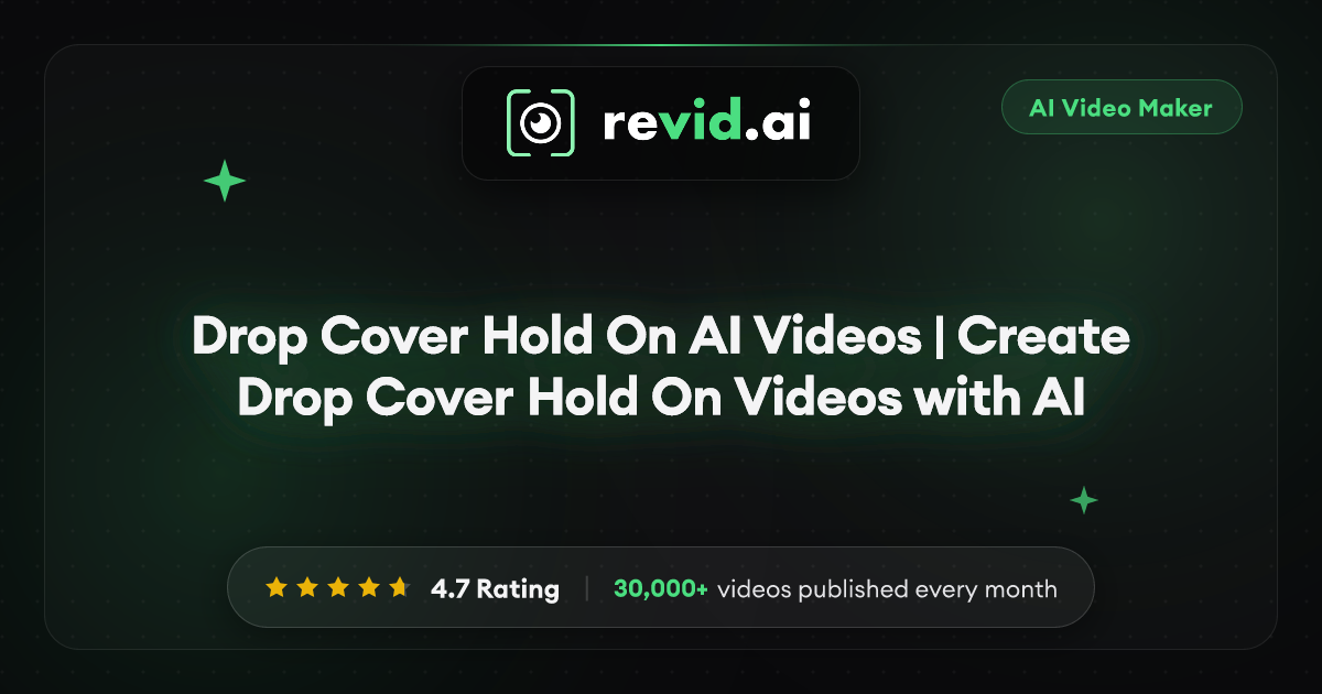 Drop Cover Hold On AI Videos | Create Drop Cover Hold On Videos with AI