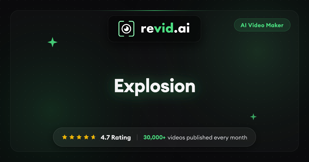 Explosion AI Video Generator: Cinematic Slow Motion VFX