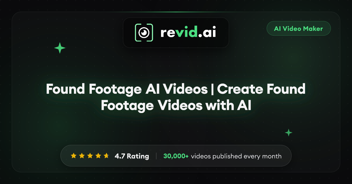 Found Footage AI Videos | Create Found Footage Videos with AI