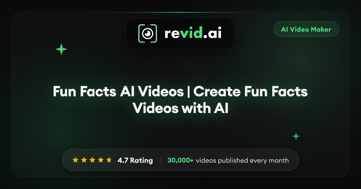Fun Facts AI Videos | Create Fun Facts Videos with AI