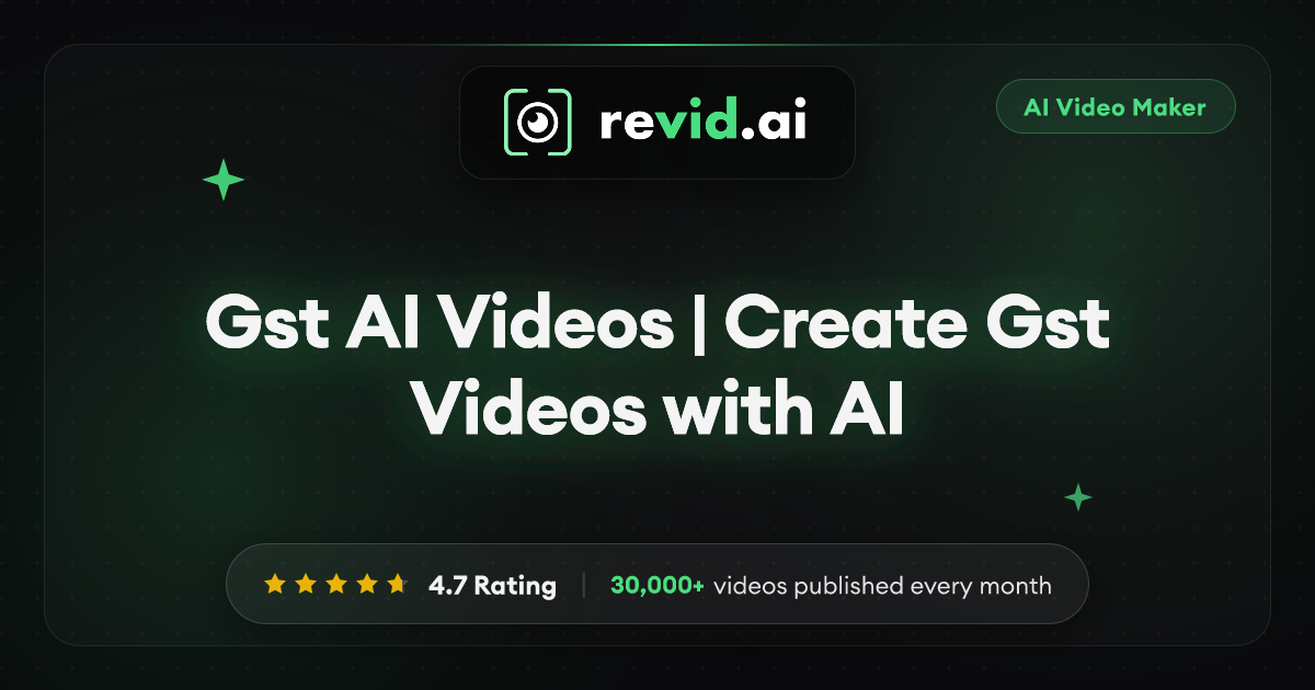 Gst AI Videos | Create Gst Videos with AI