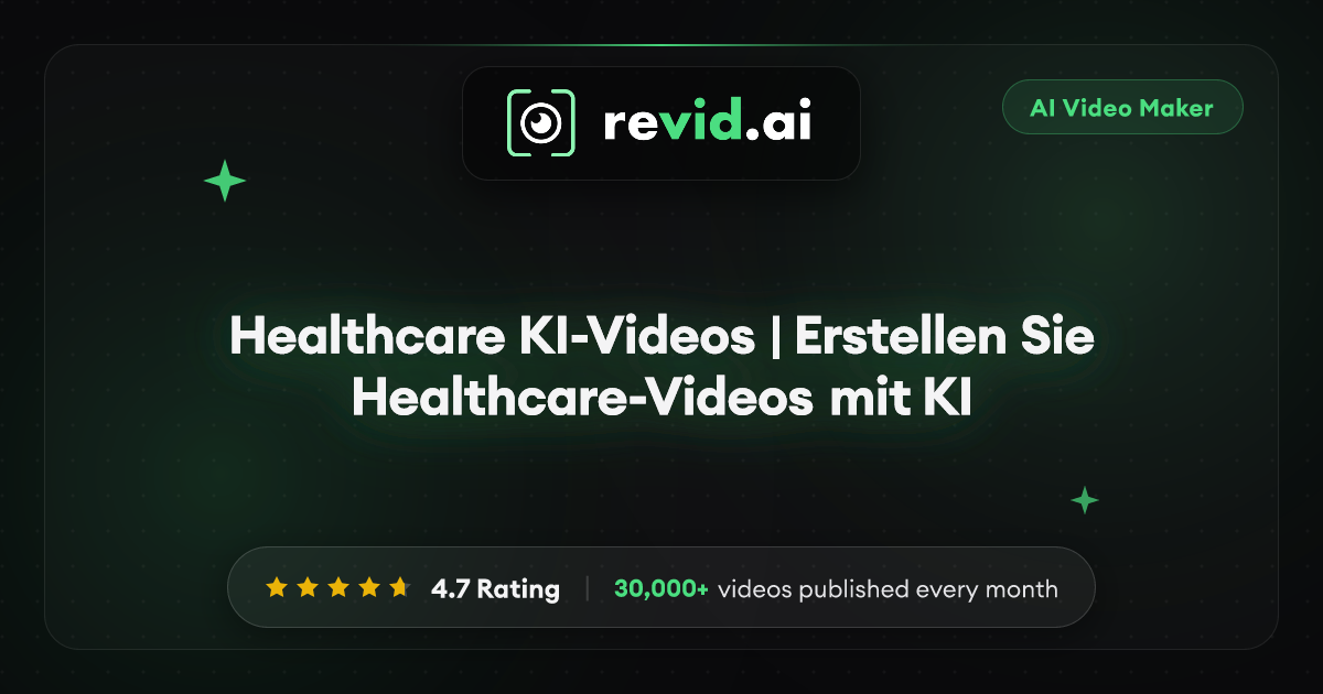 Healthcare KI-Videos | Erstellen Sie Healthcare-Videos mit KI