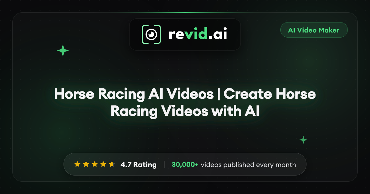 Horse Racing AI Videos | Create Horse Racing Videos with AI