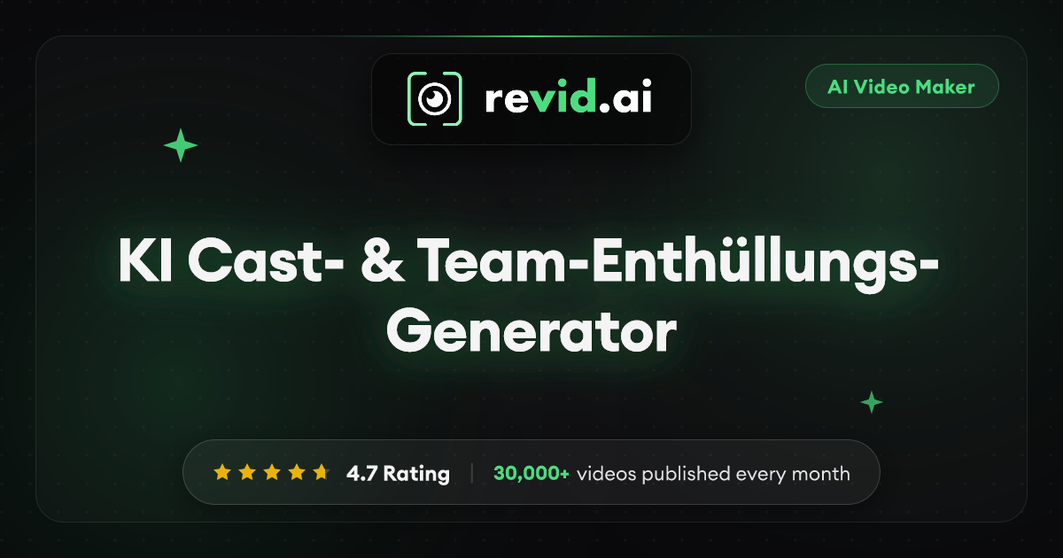 KI Cast Reveal Generator | Erstelle #dwts & #laliga Team-Videos