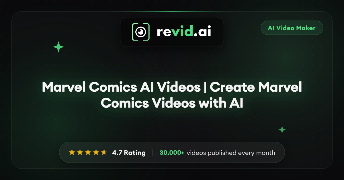 Marvel Comics AI Videos | Create Marvel Comics Videos with AI