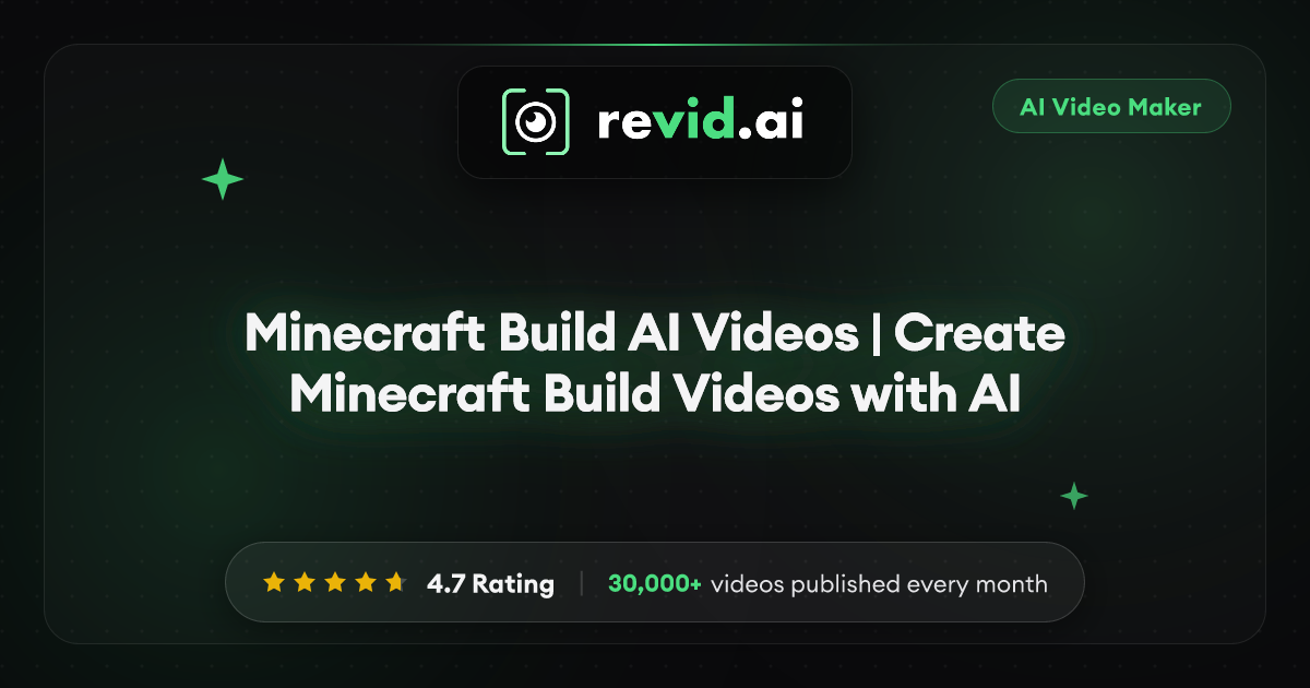 Minecraft Build AI Videos | Create Minecraft Build Videos with AI